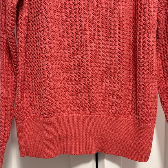 EUC [Varley] Ribbed Long-Sleeved Coral Pink Knit Crewneck Sweater Women’s Small - Picture 10 of 12
